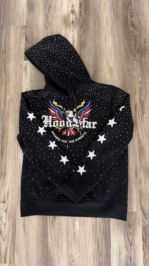 トップス perky room / BEEDEN RHINESTONE LOGO SW Apparel For The Streets Premium Rhinestone Hoodie – HoodStar